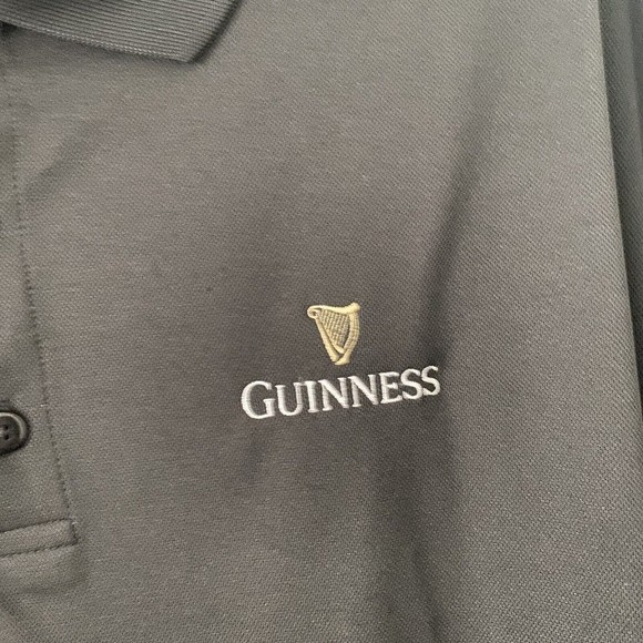Ultra Club Guinness Cool and Dry Black Short Sleeve Polo Golf Shirt Size XL New - Picture 2 of 5